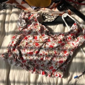 Cute white floral top